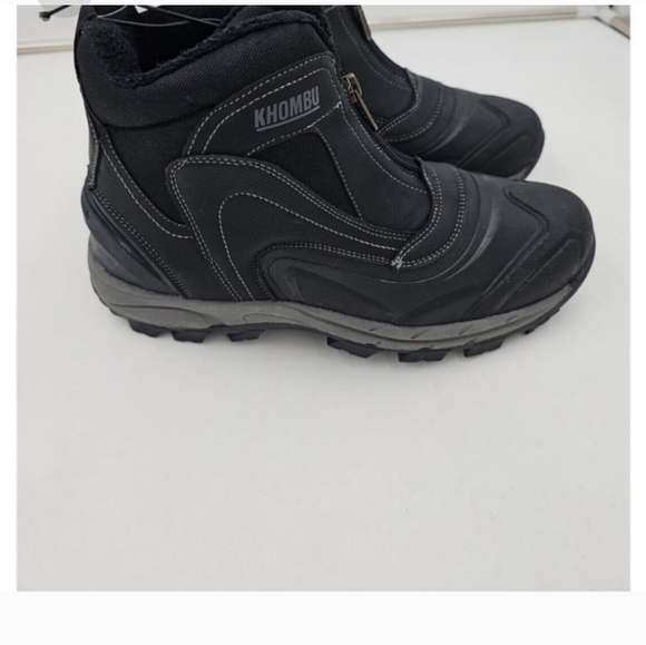 Khombu Men's Mason Run Waterproof Zip-up Hiker Boots Black New - Picture 7 of 9